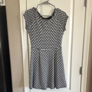 Renee C. Black and White Patterned Dress / C33